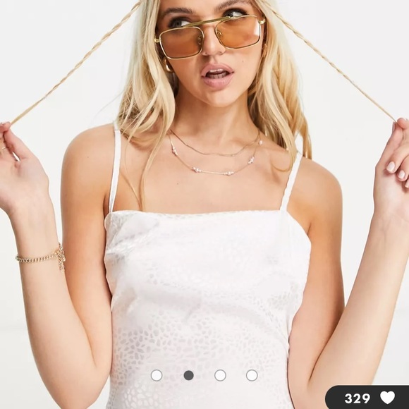 NEW! NWT! ASOS. In The Style 90's mini dress in stone marble print - Picture 3 of 4